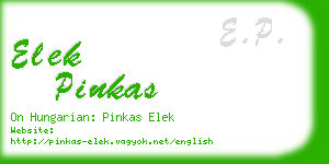 elek pinkas business card